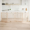 Puerta para perros plegable 4 paneles madera de abeto 320 cm 1