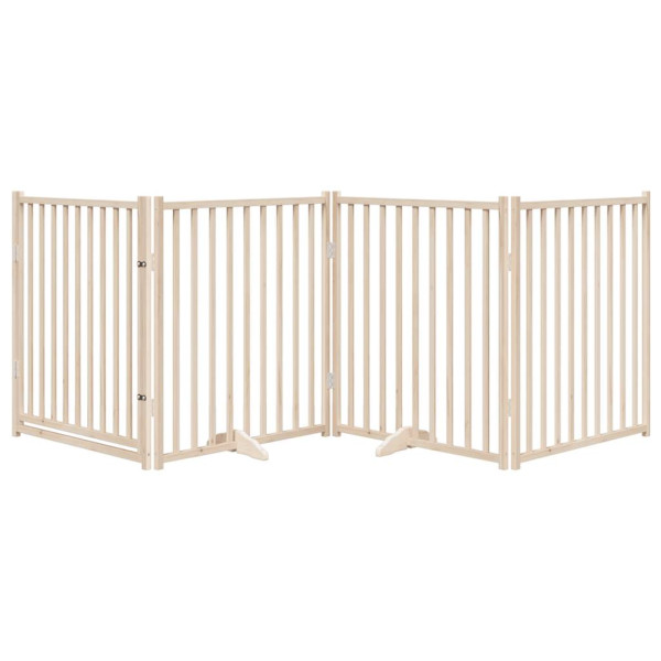 Puerta para perros plegable 4 paneles madera de abeto 320 cm M 3
