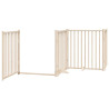 Puerta para perros plegable 4 paneles madera de abeto 320 cm 4