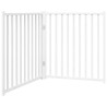 Puerta de perros plegable 2 paneles madera abeto blanco 160 cm 2