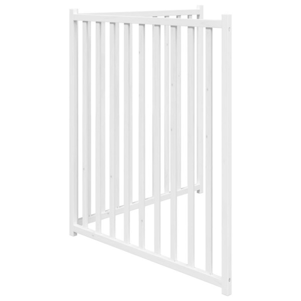 Porta de cães dobráveis 2 painéis de madeira de abeto branco 160 cm M 5