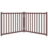 Puerta de perros plegable 2 paneles madera abeto marrón 160 cm 4
