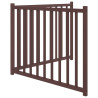 Puerta de perros plegable 2 paneles madera abeto marrón 160 cm 5