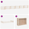 Puerta para perros plegable 12 paneles madera de álamo 960 cm 5