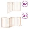 Puerta para perros plegable 8 paneles madera de álamo 640 cm 2