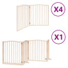Puerta para perros plegable 12 paneles madera de álamo 960 cm 2