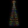 Árbol de Navidad cono con estacas 220 LEDs de colores 180 cm 3