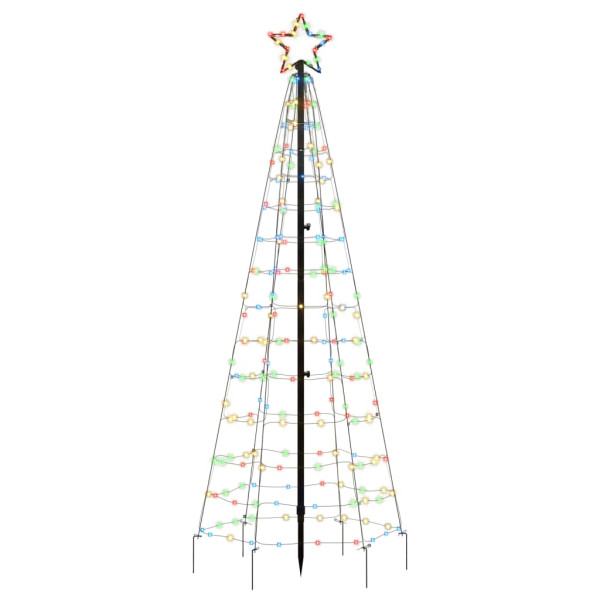 Árvore de Natal LED com Spikes 220 LEDs Coloridos 180 cm M 4
