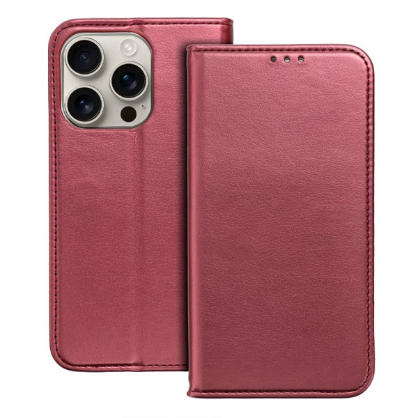 Funda COOL Flip Cover para iPhone 16 Pro Liso Burgundy M 2