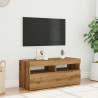 Mueble de TV luces LED madera roble artisan 90x35x40 cm 5