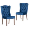 Cadeiras de jantar 2 pcs veludo azul 1