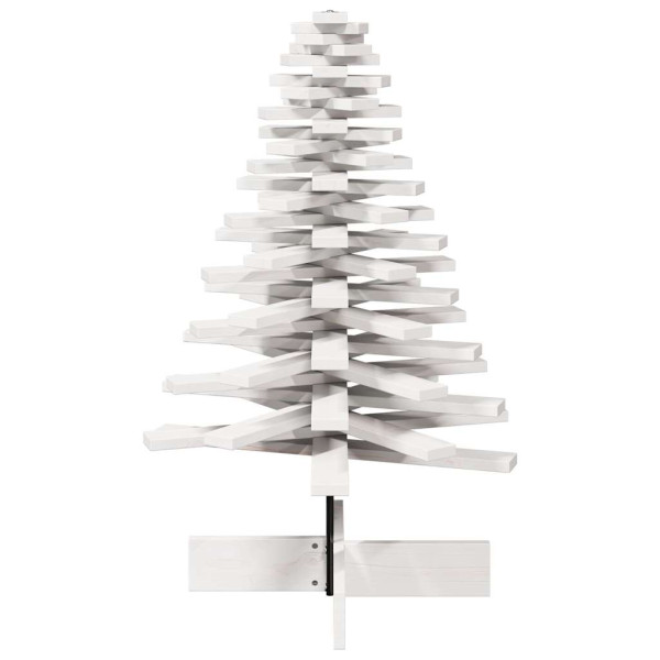 Árbol de Navidad de adorno madera maciza pino blanco 100 cm M 4