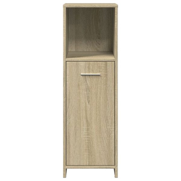 Juego de muebles de baño 4 pzas contrachapada roble Sonoma M 5