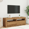 Mueble de TV luces LED madera roble artisan 120x35x40 cm 4
