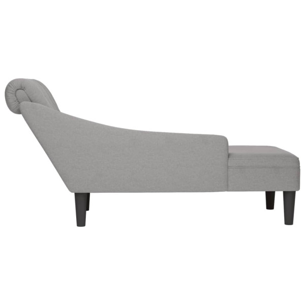 Chaise lounge c/ almofada/apoio de braços direito tecido M 5