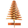 Árbol Navidad de adorno madera maciza pino marrón cera 100 cm 4