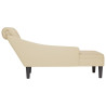 Chaise lounge c/ almofada/apoio de braços direito tecido creme 5