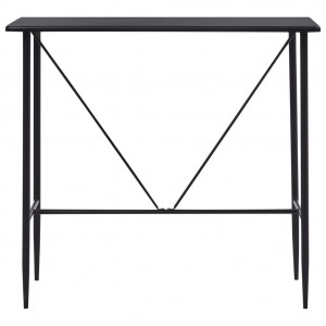 Mesa alta de cocina MDF negro 120x60x110 cm H