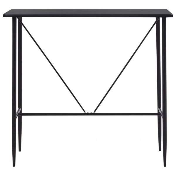 Mesa alta de cocina MDF negro 120x60x110 cm M 2