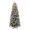Árvore Natal artificial c/ 300 luzes LED e flocos de neve 240cm 2