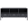 Móvel de TV 101.5x39x43.5 cm aço laminado a frio antracite 4