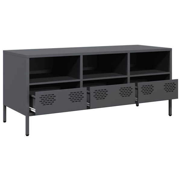 Mueble de TV acero laminado en frío antracita 101.5x39x43.5 cm M 5