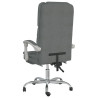 Silla de oficina reclinable con masaje de tela gris oscuro 5