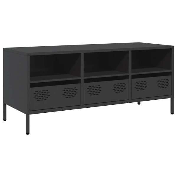 Mueble para TV acero laminado en frío negro 101.5x39x43.5 cm M 2
