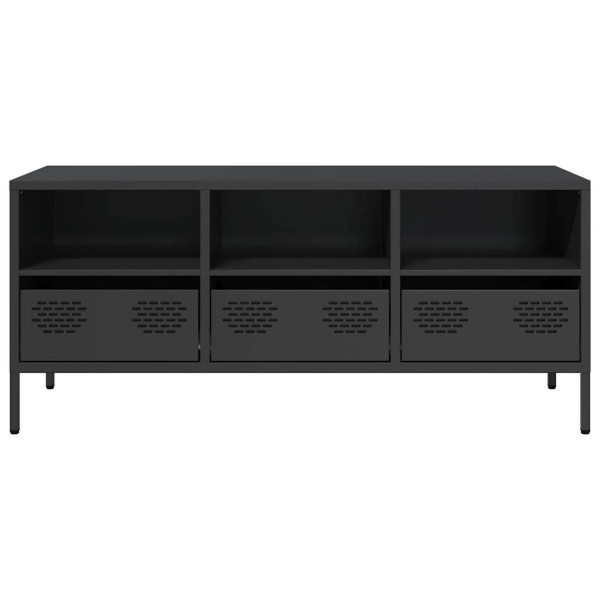 Mueble para TV acero laminado en frío negro 101.5x39x43.5 cm M 4