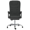 Silla de oficina reclinable con masaje terciopelo negro 3