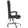 Silla de oficina reclinable con masaje terciopelo negro 4