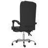Silla de oficina reclinable con masaje terciopelo negro 5