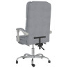 Silla de oficina reclinable con masaje de tela gris claro 5