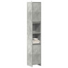 Armario baño madera contrachapada gris hormigón 30x30x183.5 cm 1