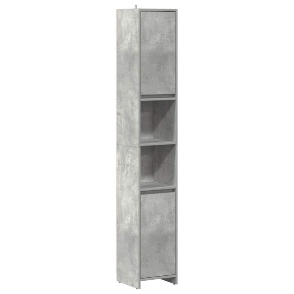 Armario baño madera contrachapada gris hormigón 30x30x183.5 cm M 2