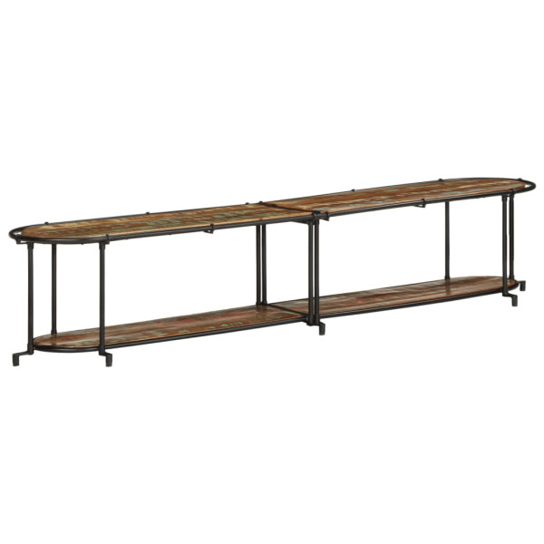 Mueble de TV madera maciza reciclada 200x42x40 cm D