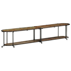 Mueble de TV madera maciza reciclada 200x42x40 cm H