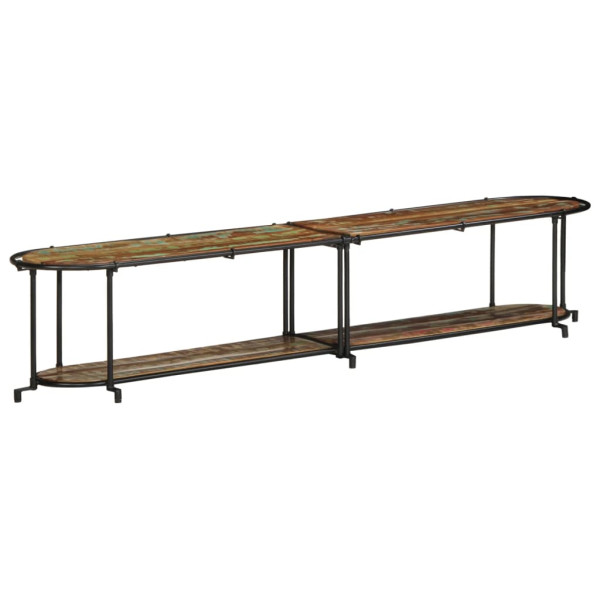 Mueble de TV madera maciza reciclada 200x42x40 cm M 2