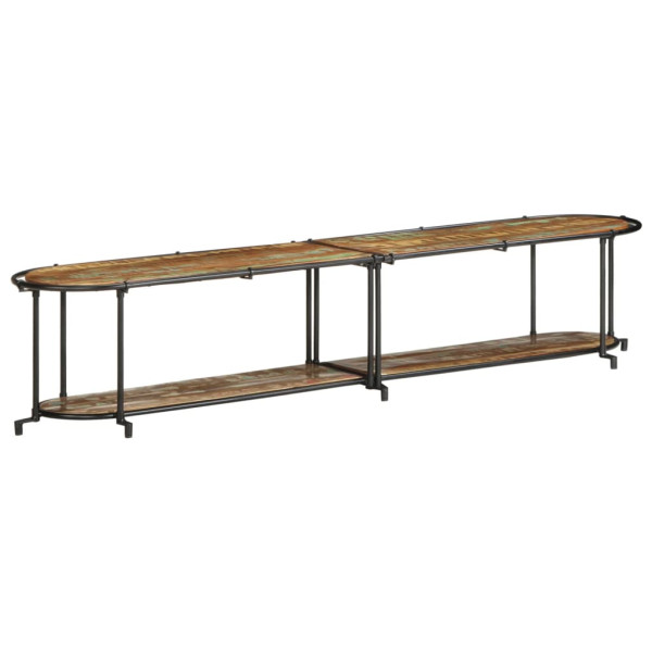 Mueble de TV madera maciza reciclada 200x42x40 cm M 3