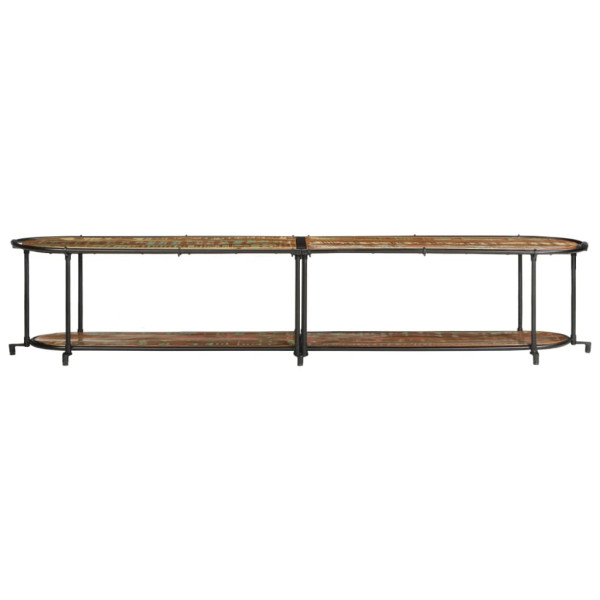 Mueble de TV madera maciza reciclada 200x42x40 cm M 4