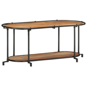 Mueble de TV madera maciza de acacia 100x42x40 cm H