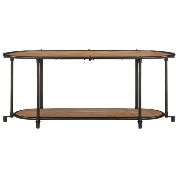 Mueble de TV madera maciza de acacia 100x42x40 cm M 4