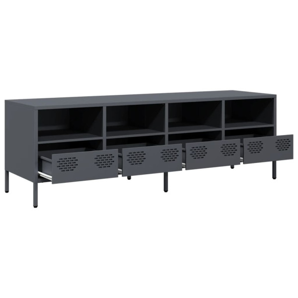 Mueble de TV acero laminado en frío antracita 135x39x43.5 cm M 5