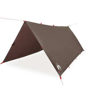 Lona de camping impermeable marrón 406x306 cm H