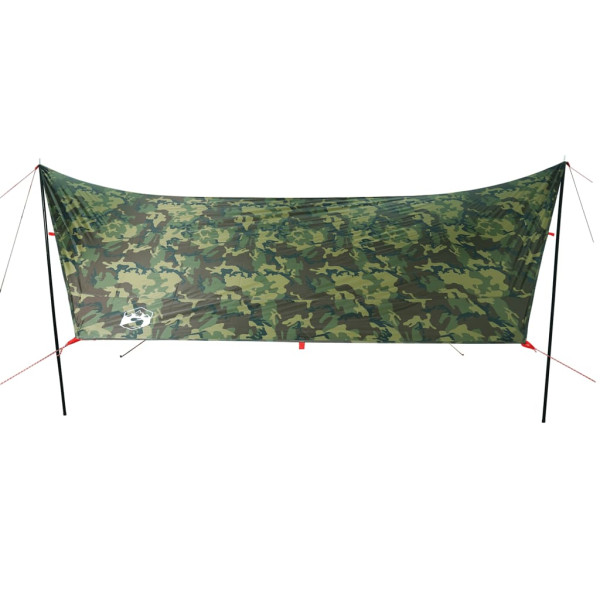 Lona de camping impermeable camuflaje 438x376x212 cm M 5