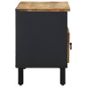 Mueble de TV madera maciza de mango rugosa negro 80x33.5x46 cm 4