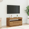 Mueble de TV luces LED madera roble artisan 75x35x40 cm 4