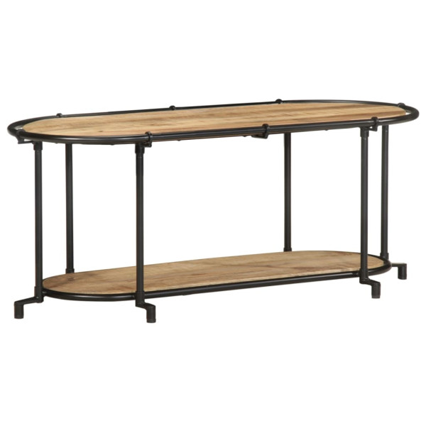 Mueble de TV madera maciza de mango rugosa 100x42x40 cm D