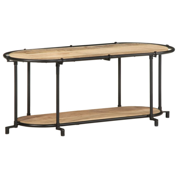 Mueble de TV madera maciza de mango rugosa 100x42x40 cm M 2