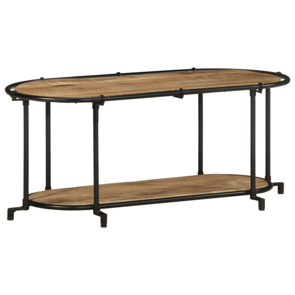 Mueble de TV madera maciza de mango rugosa 100x42x40 cm M 3